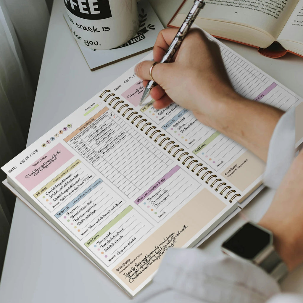 Floral Productivity Planner - Daily & Weekly Organizer with Priorities & To-Do Lists