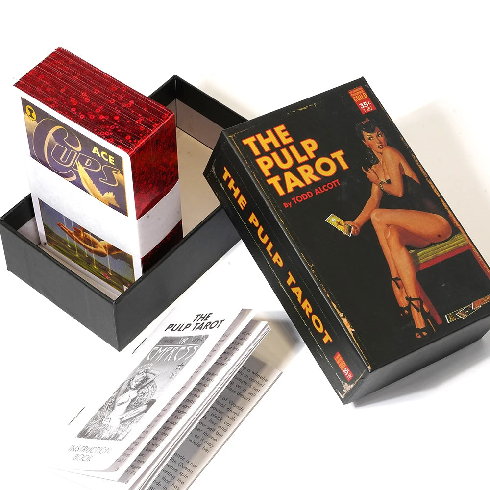 The Pulp Tarot by Todd Alcott - 78-Card Deck with Gilded Edges & Hardcover Box