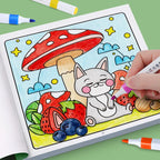 Girls' Fantasy Coloring Book - 24 Pages of Hand-Drawn Illustrations (3 Themes)