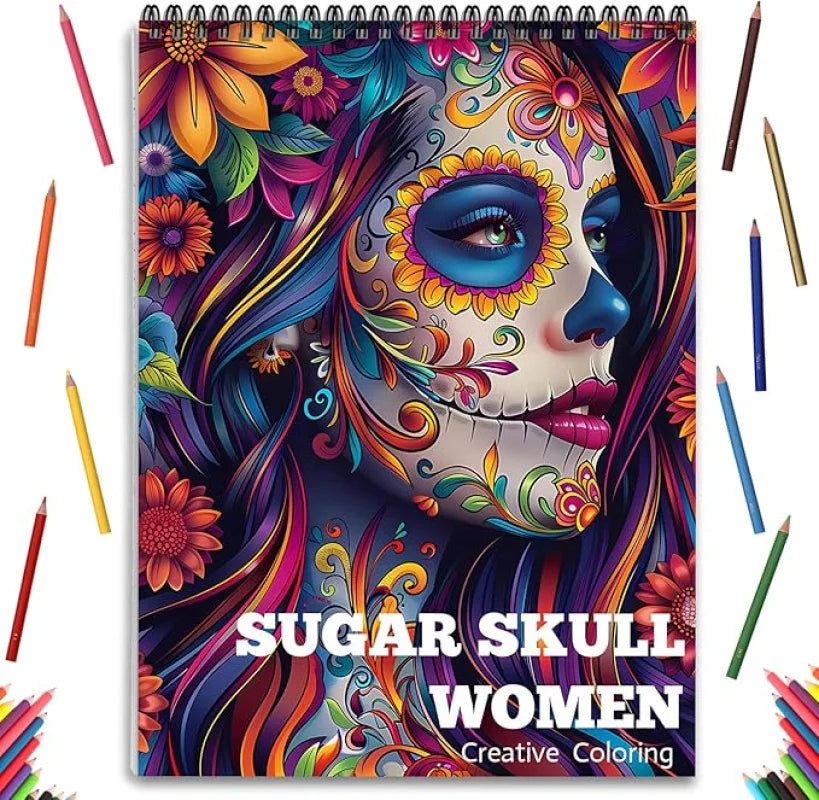 Candy & Bone Art Coloring Book — 24 Pages of Quirky Pop-Art Illustrations, Thickened Paper