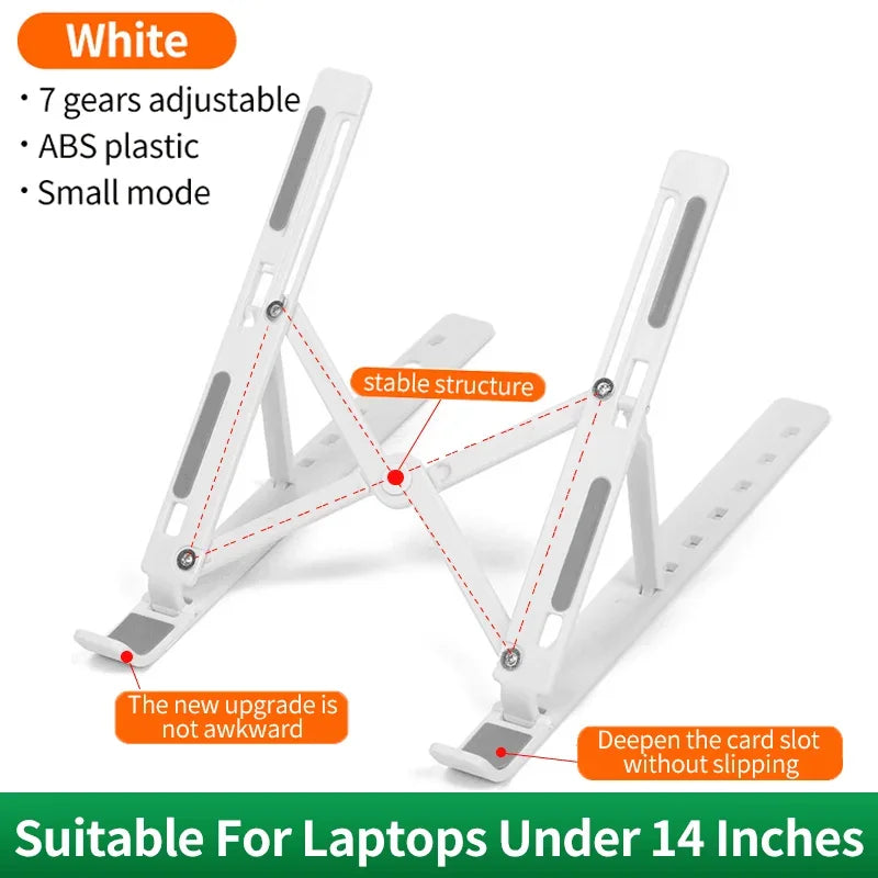 Adjustable Foldable Laptop Stand — Portable Ergonomic Holder for MacBook, iPad & Tablets