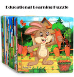 Wooden 3D Cartoon Puzzle — Montessori Educational Toy for Toddlers & Kids Ages 3–6