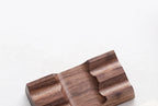 Walnut Wood Fountain Pen Rest - Horizontal Desk Stand for Dip Pens & Calligraphy (1 or 2 Slots)