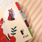 Wooden Animal Flap Book - Interactive Learning Toy for Babies & Toddlers