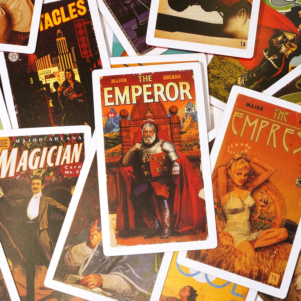 The Pulp Tarot by Todd Alcott - 78-Card Deck with Gilded Edges & Hardcover Box