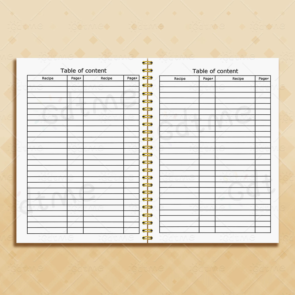 Recipe Notebook - Cute Kitchen Planner & Food Journal with Pastel Patterns (2 Designs)