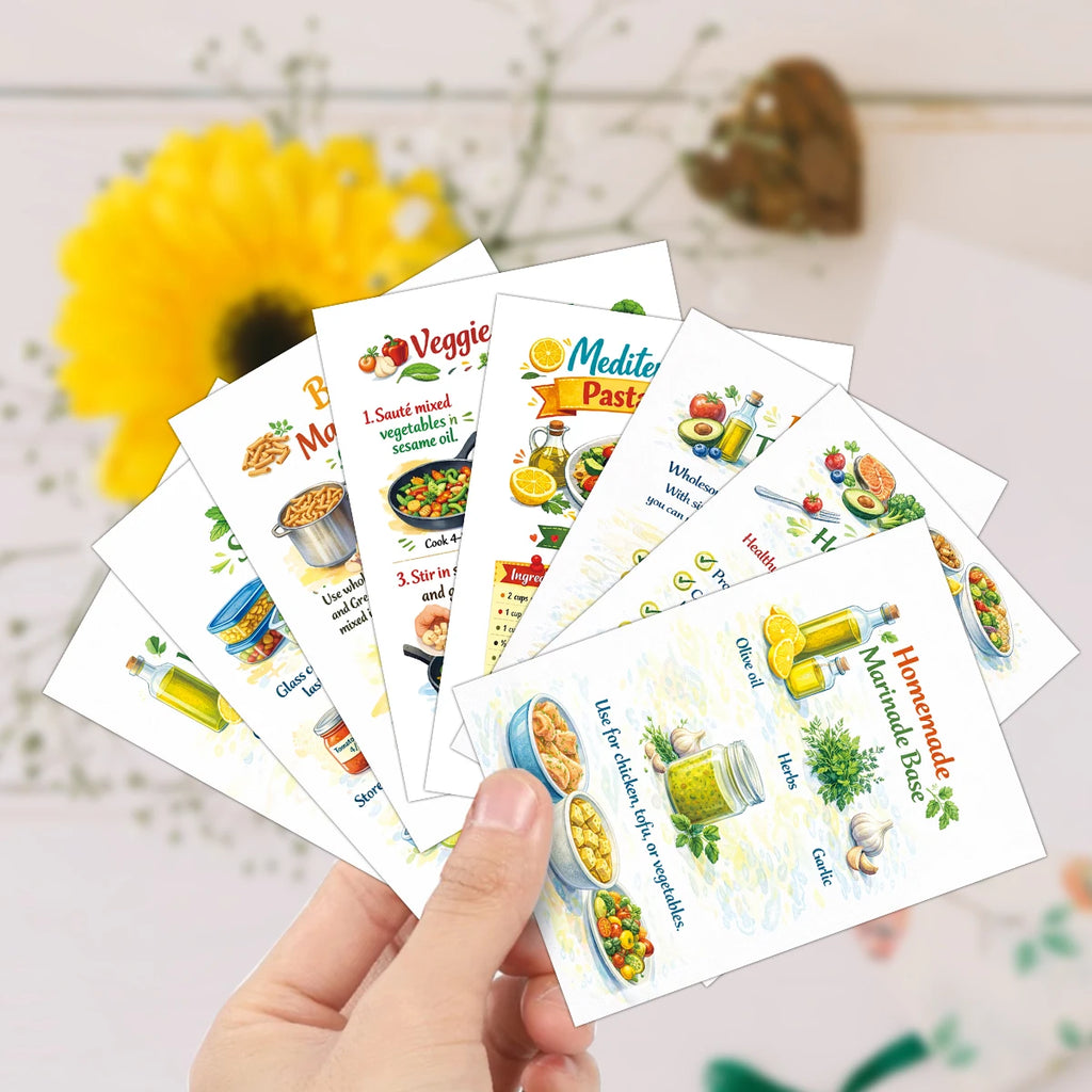 Wholesome Meals Recipe Cards – 30 Cards with Ready-to-Cook Recipes | Healthy, Simple & Family-Friendly | Beginner-Friendly Meal Prep