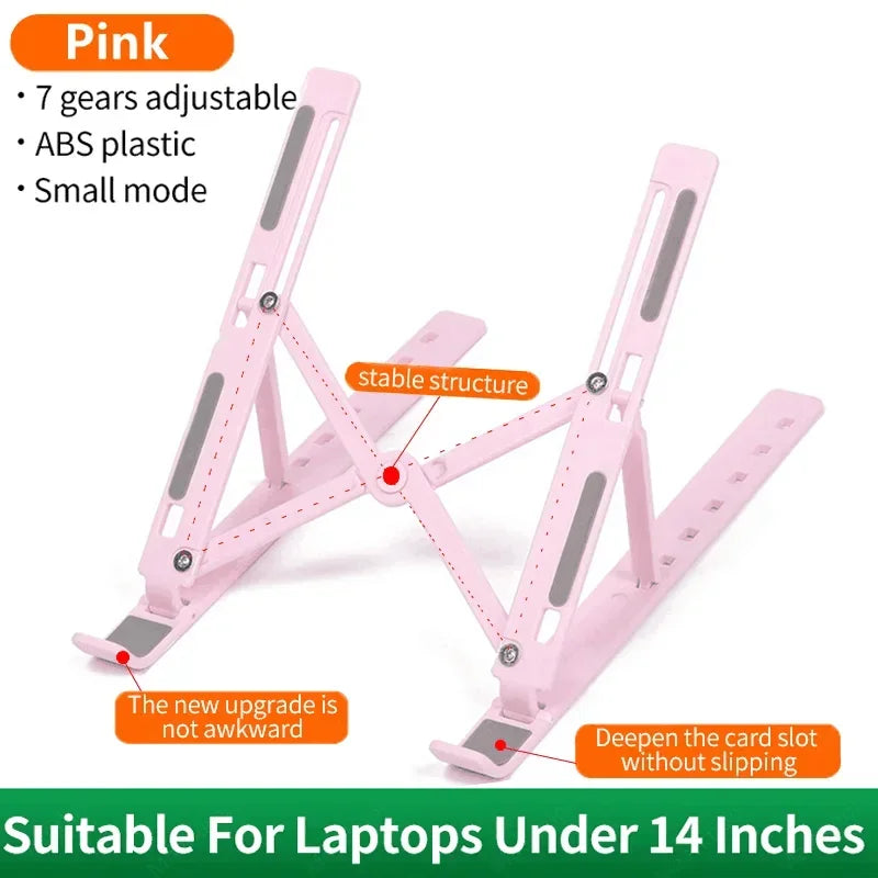 Adjustable Foldable Laptop Stand — Portable Ergonomic Holder for MacBook, iPad & Tablets