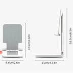 Adjustable Phone & Tablet Desk Stand — Universal Desktop Holder for iPhone, iPad & More