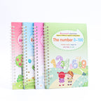 Magic Reusable Writing Practice Books | 4-Book Set with Auto-Disappearing Ink Pen