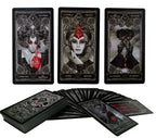 XIII Dark Tarot Deck - 78 Cards Gothic Mysterious Divination | 5 Languages on Every Card | QR Guide Included | Adults 18+
