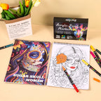Candy & Bone Art Coloring Book — 24 Pages of Quirky Pop-Art Illustrations, Thickened Paper