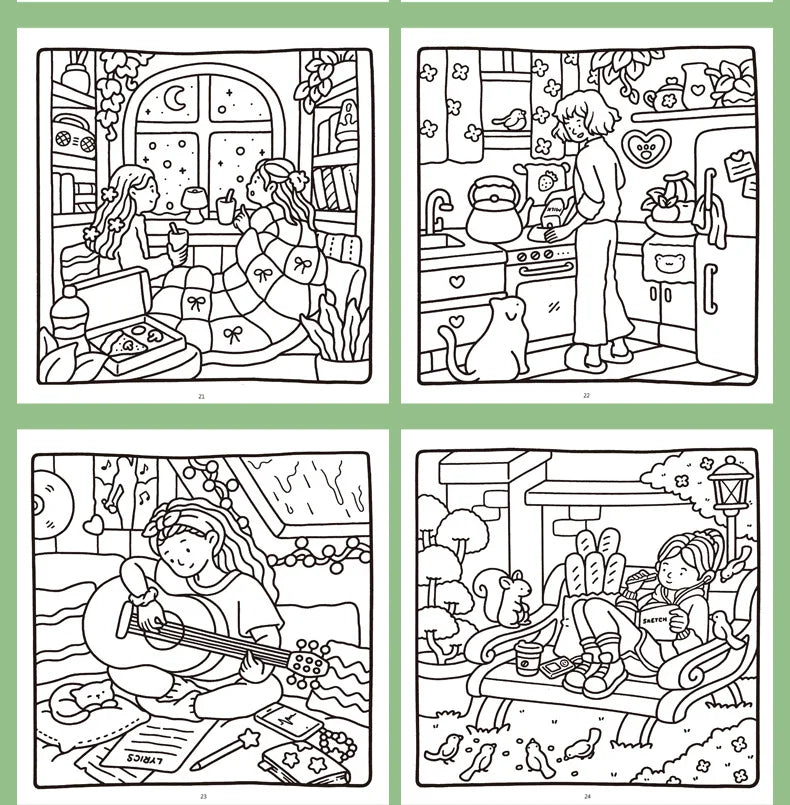 Cozy Friends Coloring Book — Cute Illustrated Art Book for Creative Souls