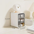 Clear Desktop Storage Box with Lid - Multi-Use Organizer for Desk & Vanity (2 Sizes)