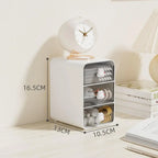 Clear Desktop Storage Box with Lid - Multi-Use Organizer for Desk & Vanity (2 Sizes)