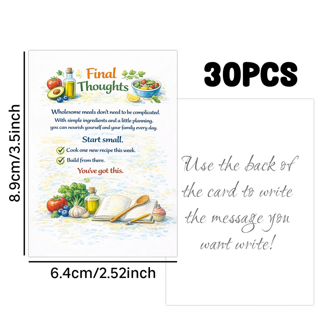 Wholesome Meals Recipe Cards – 30 Cards with Ready-to-Cook Recipes | Healthy, Simple & Family-Friendly | Beginner-Friendly Meal Prep
