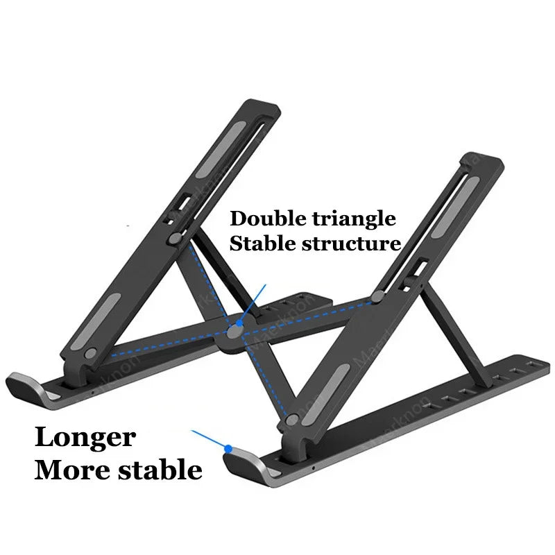 Adjustable Foldable Laptop Stand — Portable Ergonomic Holder for MacBook, iPad & Tablets