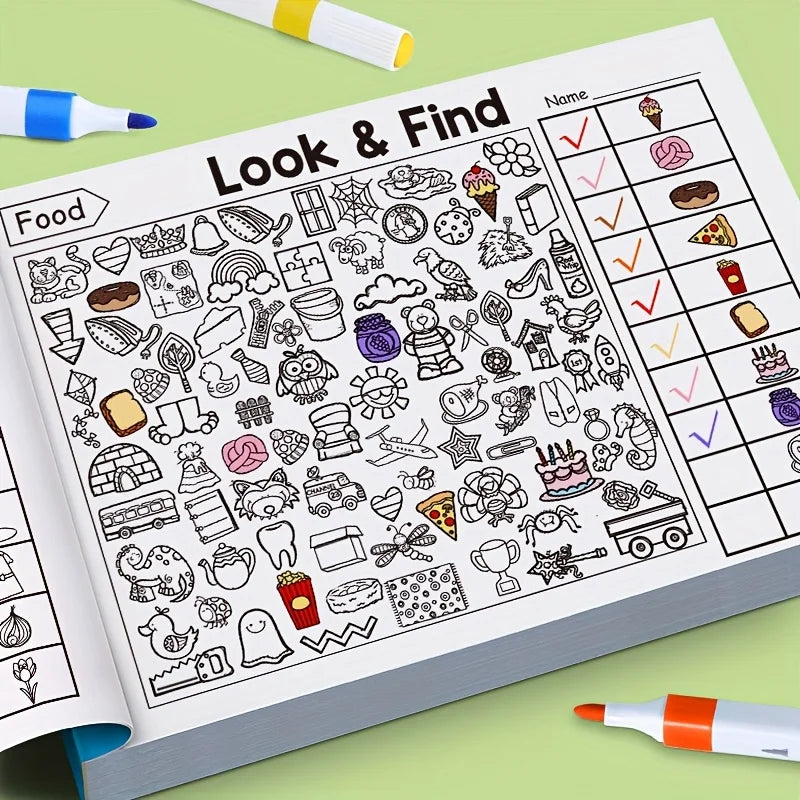 Look & Find Coloring Workbook for Kids — Shapes, Colors & Handwriting Activities, Ages 3–6