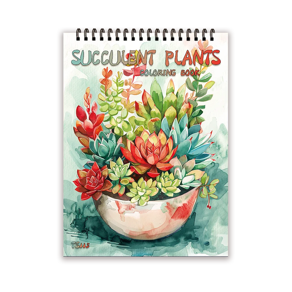 Adult Spiral Coloring Book - 30 Sheets Nature & Floral Themes | 11.2x8.3" Landscape Format | Birthday & Holiday Gift