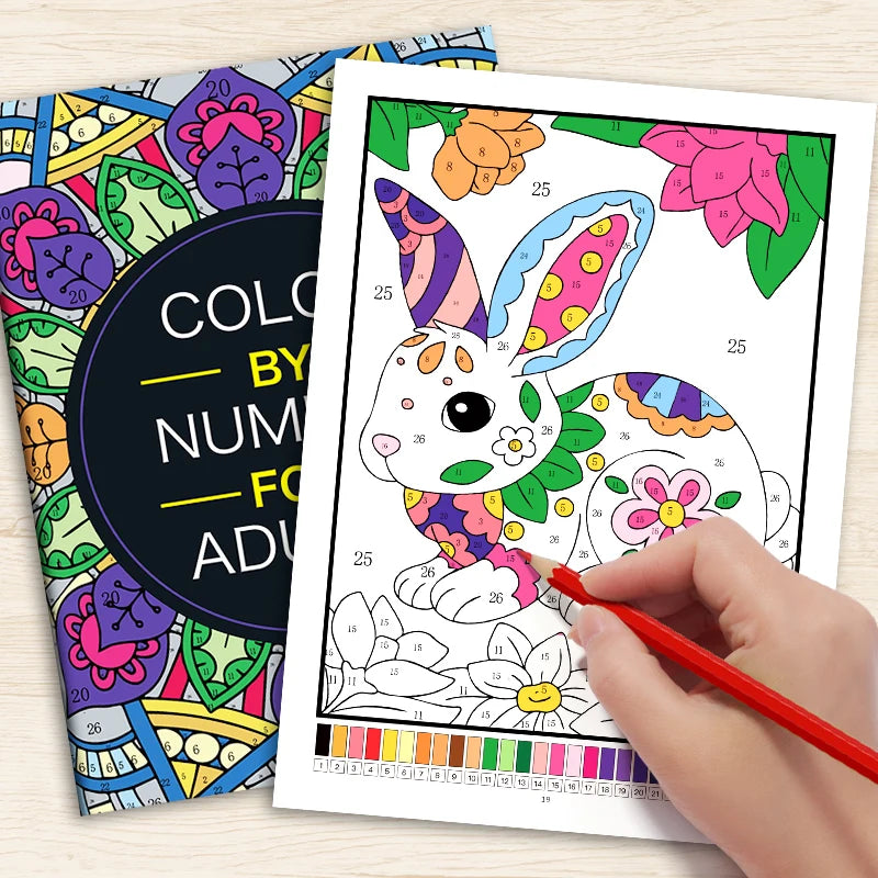 Color by Number Coloring Book for Adults — 20+ Pages of Calming, Guided Designs