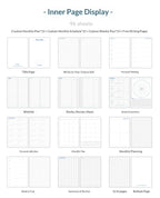 Planwith Undated Self-Fill Annual Planner – A5 / Mini / Week Style | PU Leather Cover, 96 Sheets | Start Anytime