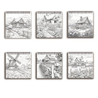 Beautiful Village – Adult Coloring Book | 32 Pages of Charming Countryside Scenes
