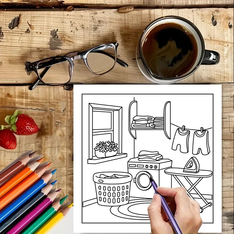 Bold and Easy Adult Coloring Books – 11 Fun Themes to Choose From | Spiral-Bound, 28 Pages