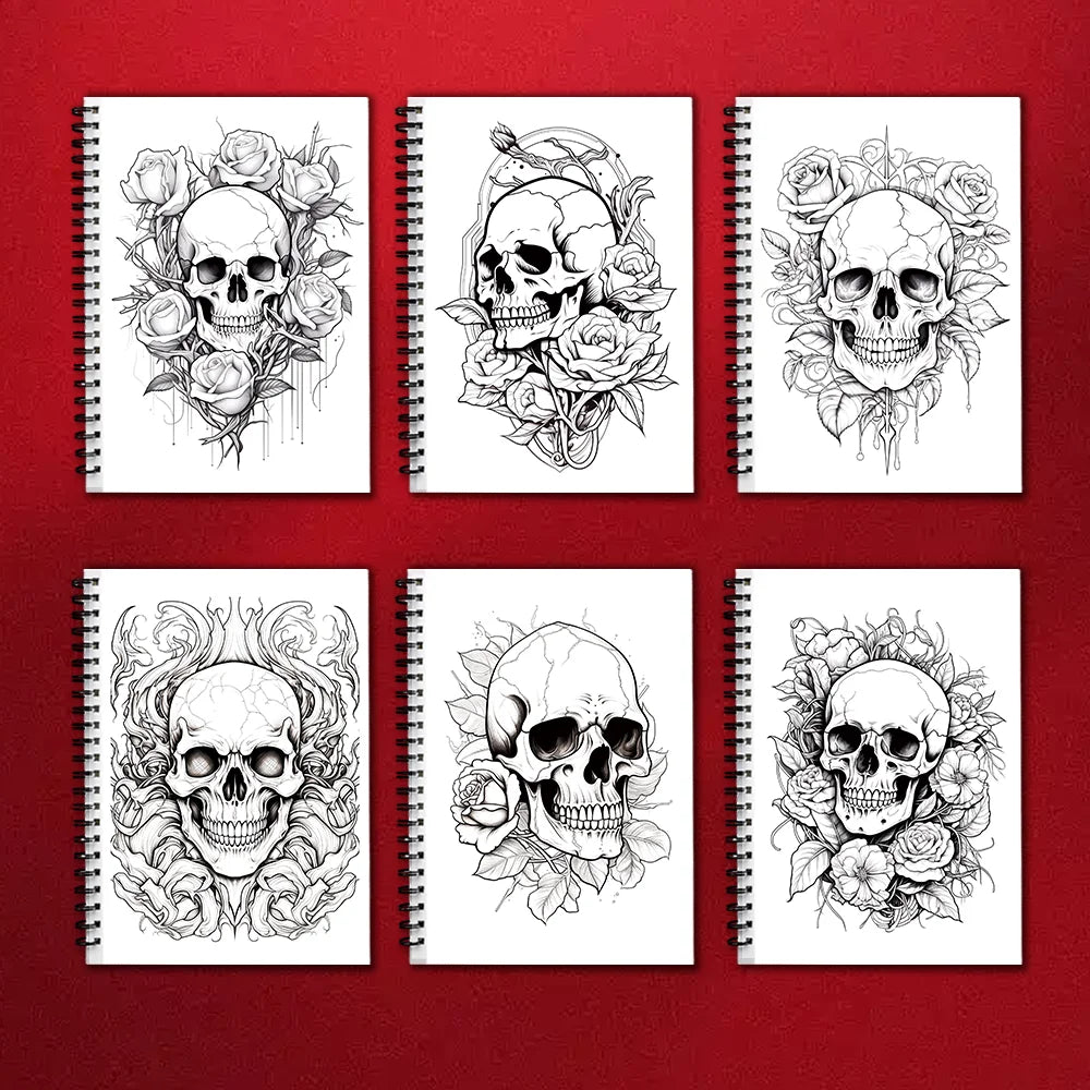 Adult Spiral Coloring Book — 30 Sheets, 100gsm Thick Paper, Mixed Themes