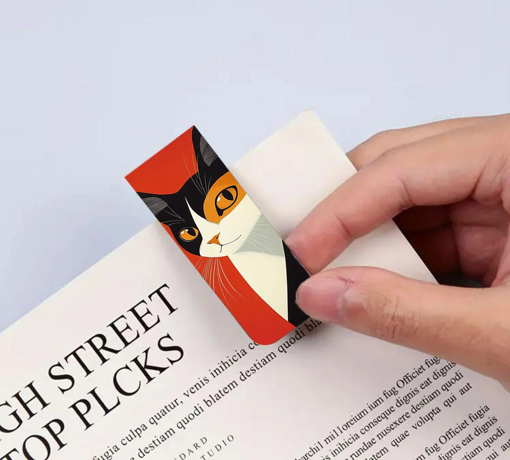 Cat Magnetic Bookmarks - Set of 5 Adorable Page Holders