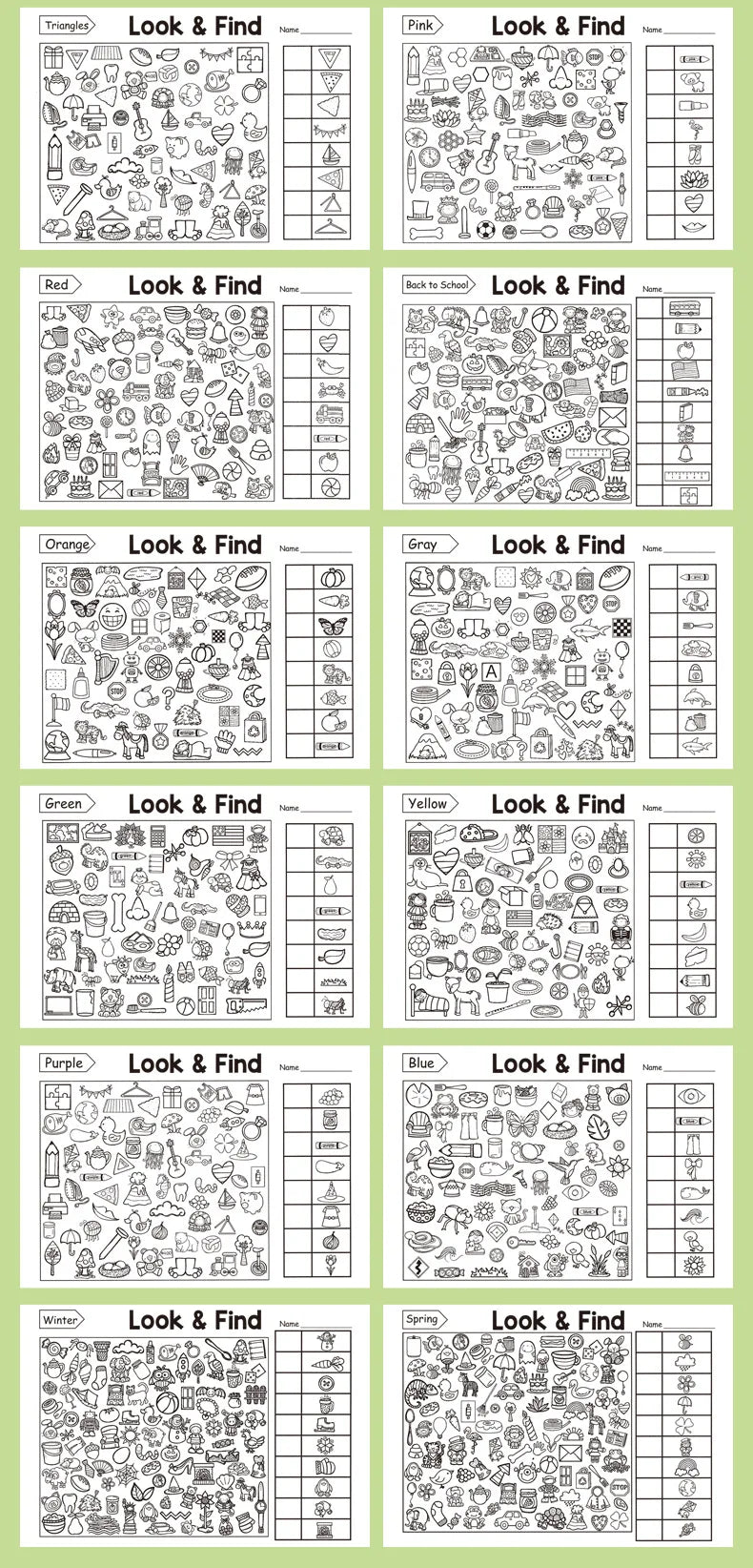Interactive Seek & Find Coloring Book for Kids - Educational Activity Book