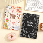 Recipe Journal – 120-Page Spiral Hardcover Recipe Book | Illustrated Inner Pages, Kitchen Conversion Chart & Food Stickers | 2 Cover Designs
