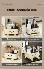Desktop Organizer Box - 4-Compartment Multi-Use Storage | Standing or Sitting Design | Office, Dorm & Home