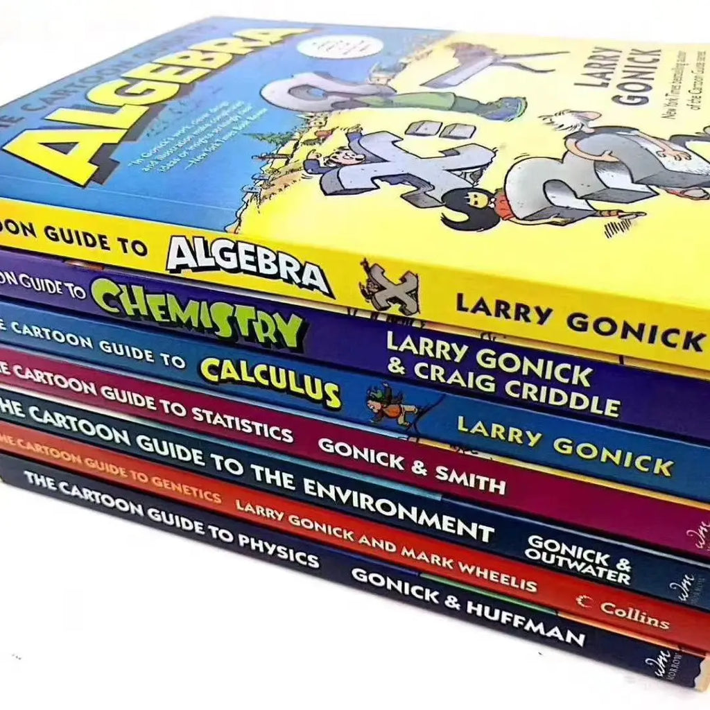 The Cartoon Guide Series by Larry Gonick - 8 Book Educational Set