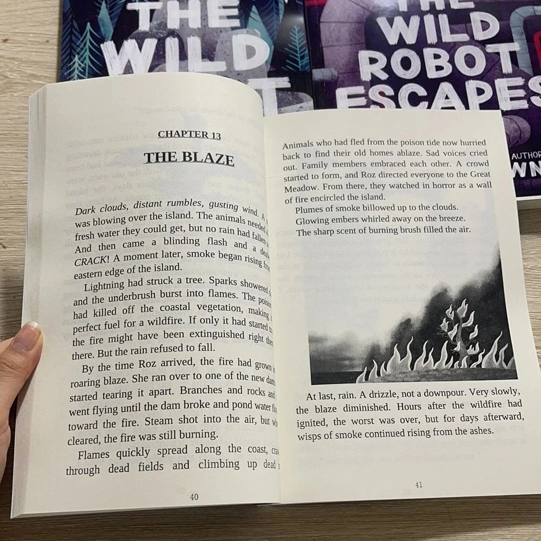 The Wild Robot Trilogy by Peter Brown - Complete 3-Book Set | DreamWorks Film