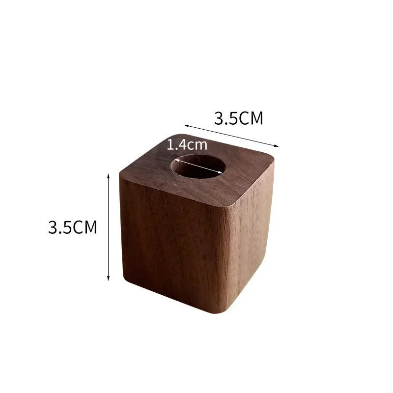 Vintage Wooden Pen Rest - Minimalist Desk Ornament & Fountain Pen Holder