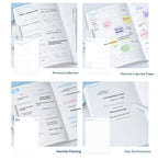 Planwith 2027 Daily Planner – 12-Month Weekly Agenda | Soft PU Cover, 180° Flat Open, 100gsm Paper | 12 Pastel Colors | Gift Box
