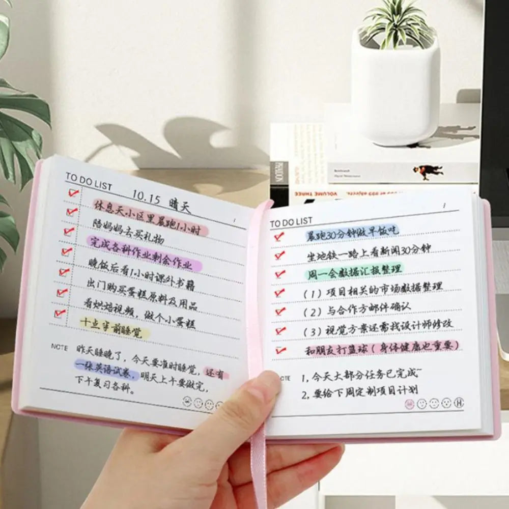 Todo List Pocket Planner – 365-Day Daily To-Do Notebook | 10×10cm Portable | Waterproof Leather Cover | 4 Colors