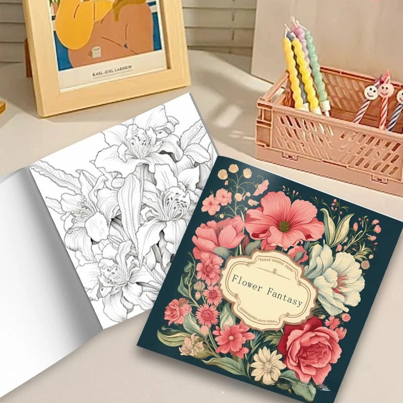 Floral Adult Coloring Book — Botanical Illustrations for Mindfulness & Creative Relaxation