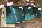 Genuine Leather Refillable Travel Journal - Handmade Retro Notebook with 192 Pages