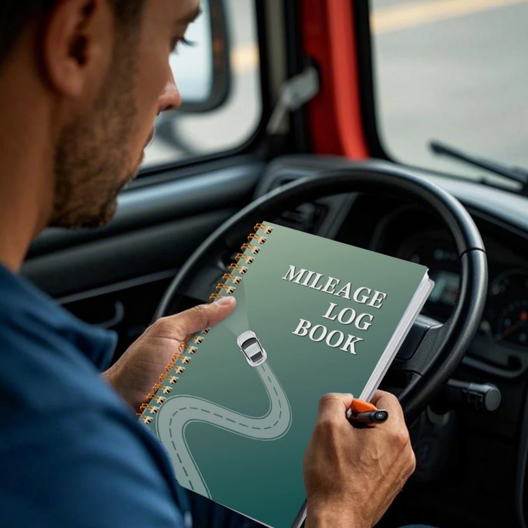A5 Mileage Log Book - Vehicle Expense Tracker for Business & Personal Car Records