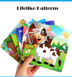 Wooden 3D Cartoon Puzzle — Montessori Educational Toy for Toddlers & Kids Ages 3–6