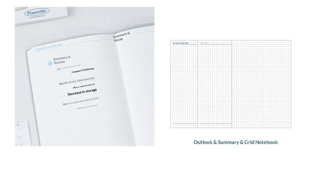 Planwith Undated Self-Fill Annual Planner – A5 / Mini / Week Style | PU Leather Cover, 96 Sheets | Start Anytime