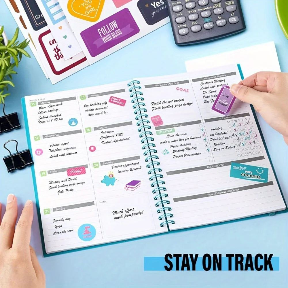 Aesthetic Planner Stickers – 12 Sheets | 650 or 720 Stickers | Holidays, Goals, Quotes, Habits, Finance & More