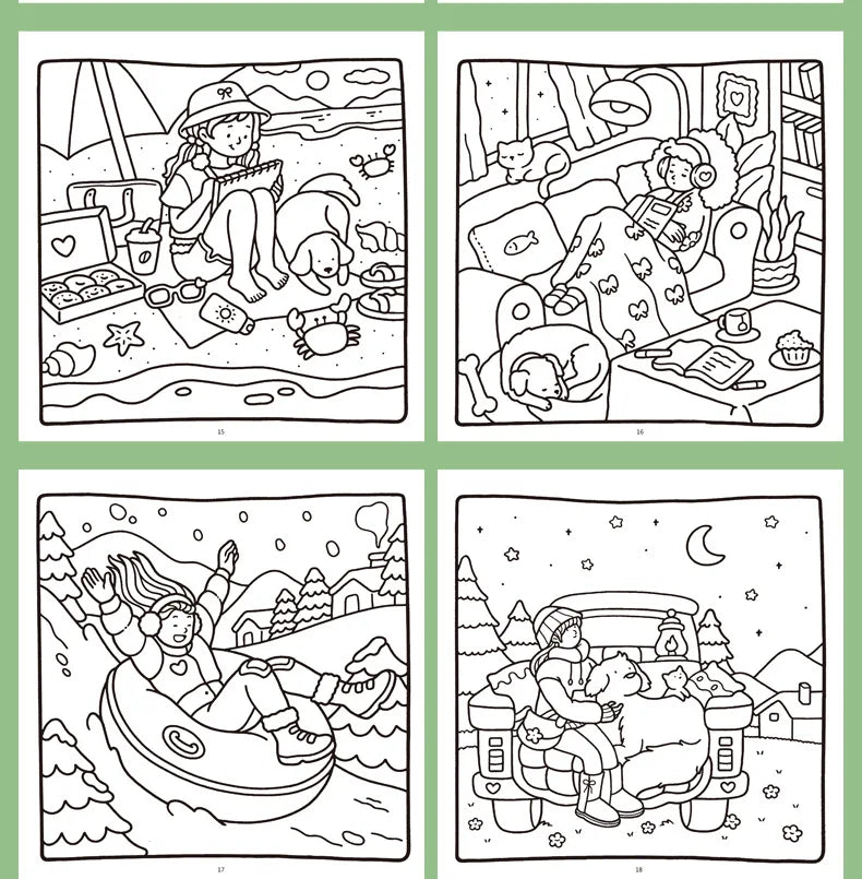 Cozy Friends Coloring Book — Cute Illustrated Art Book for Creative Souls