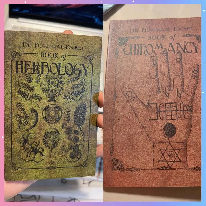 Vintage-Style Occult Mini Textbooks - Set of 4 (Alchemy, Astrology, Herbal Medicine, Magic)