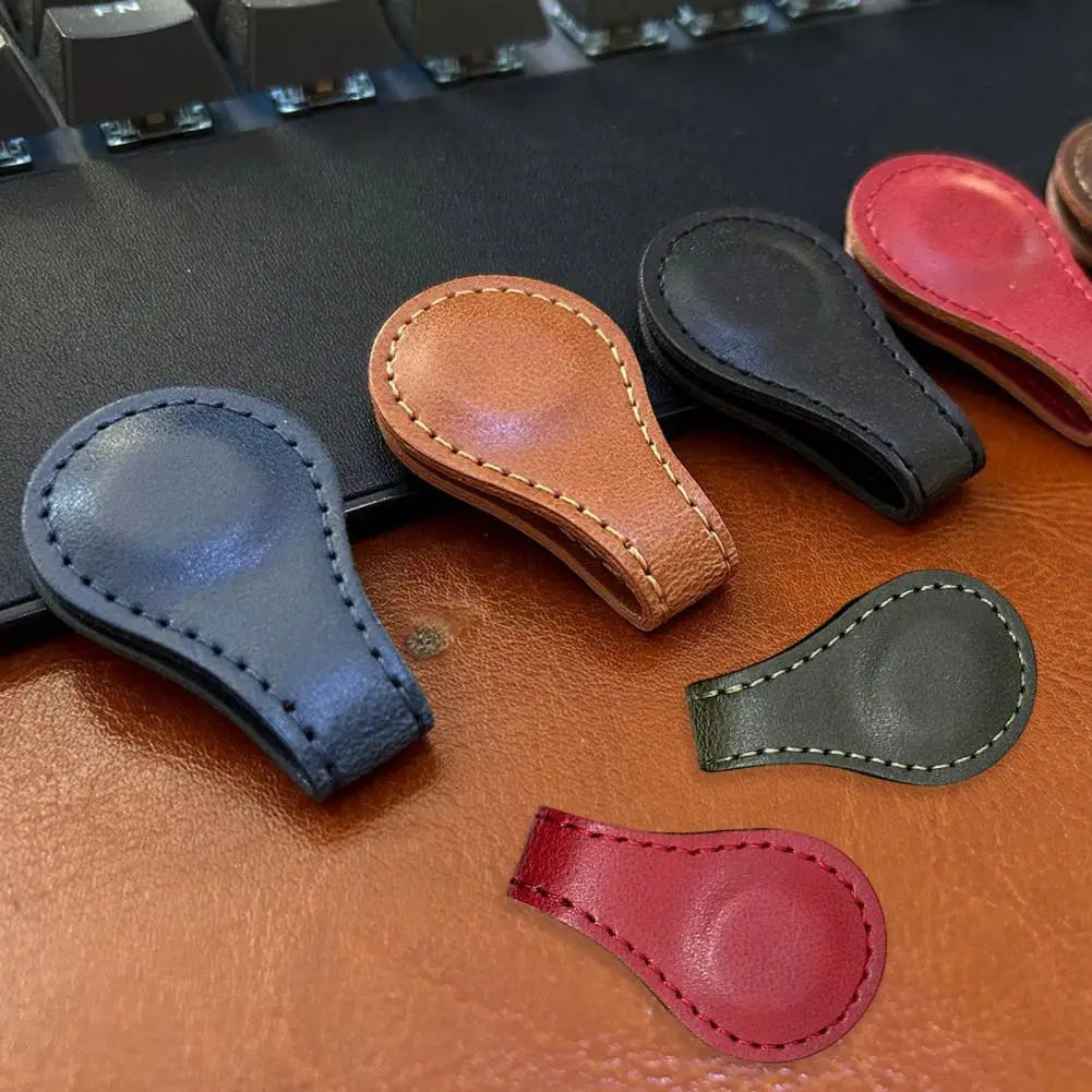 Vintage Leather Magnetic Bookmarks | Sophisticated Page Clips in 5 Classic Colors | Elegant Reading Gift