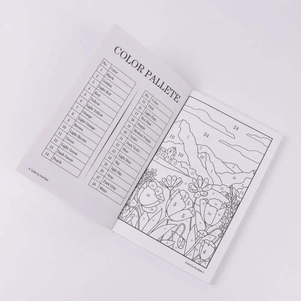 Color By Number Adult level Coloring Book - 190 Pages for Stress Relief & Relaxation