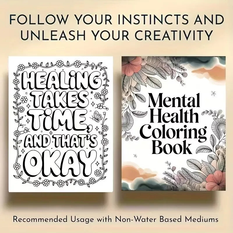 Inspirational Quotes Coloring Book - Positive Affirmations for Mental Wellness