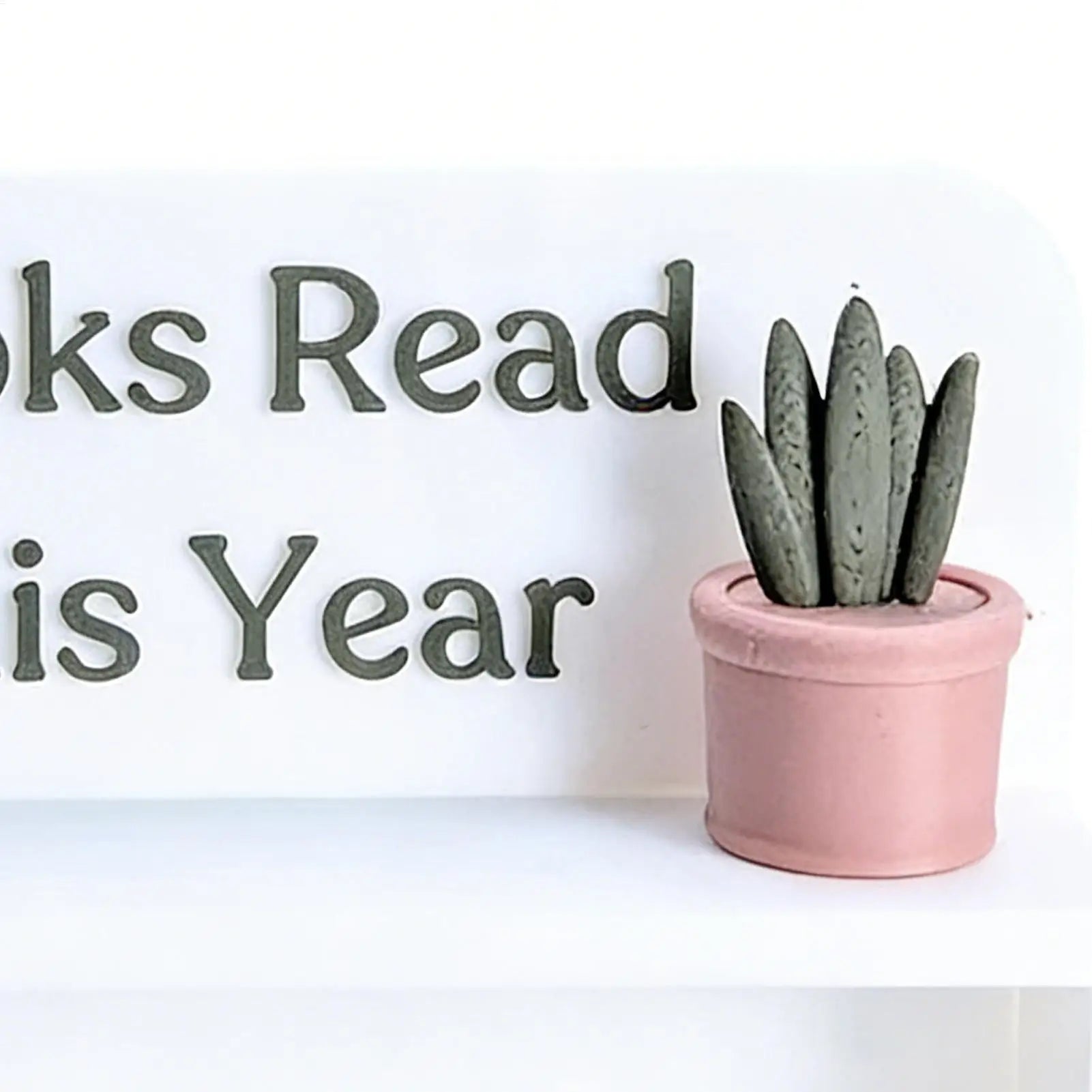Books Read This Year Counter - Manual Reading Tracker & Shelf Decor for Book Lovers