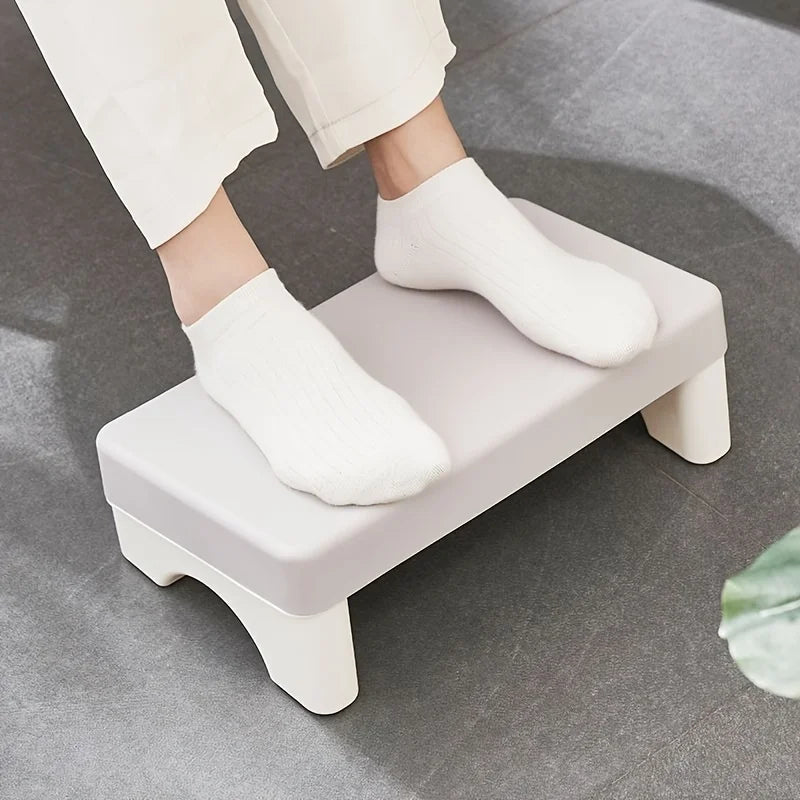 Ergonomic Under-Desk Footrest with Cushion & Rotating Surface – Office, Sofa & Study | Blue, Grey & White